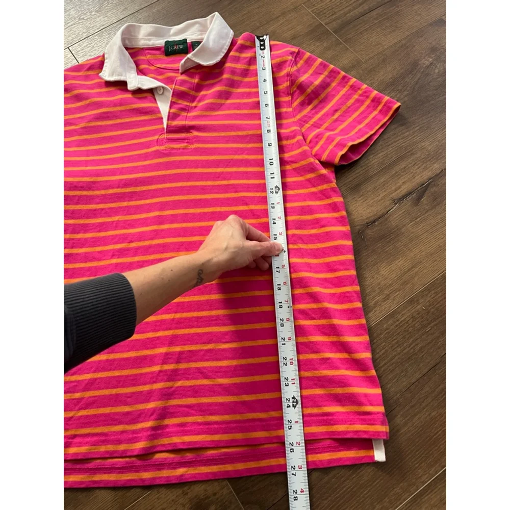 J. Crew short sleeve striped rugby shirt M